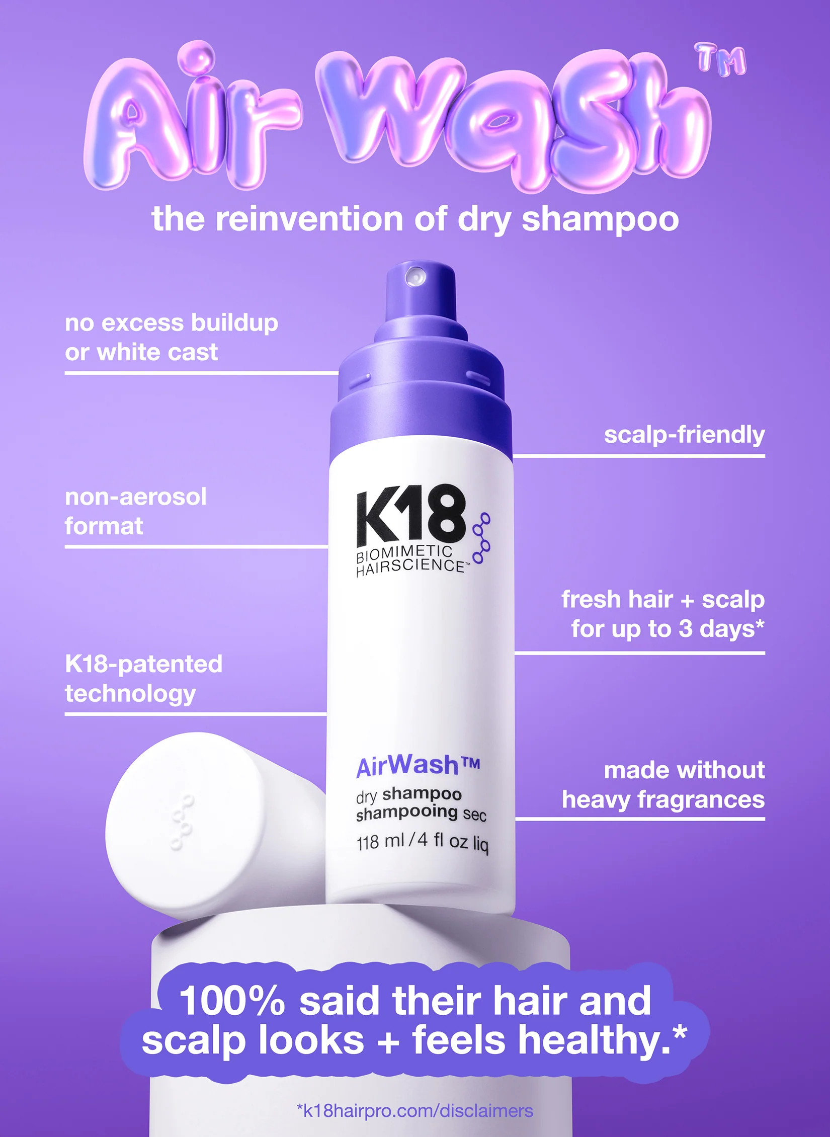 Alternative view of AirWash™ dry shampoo 4oz