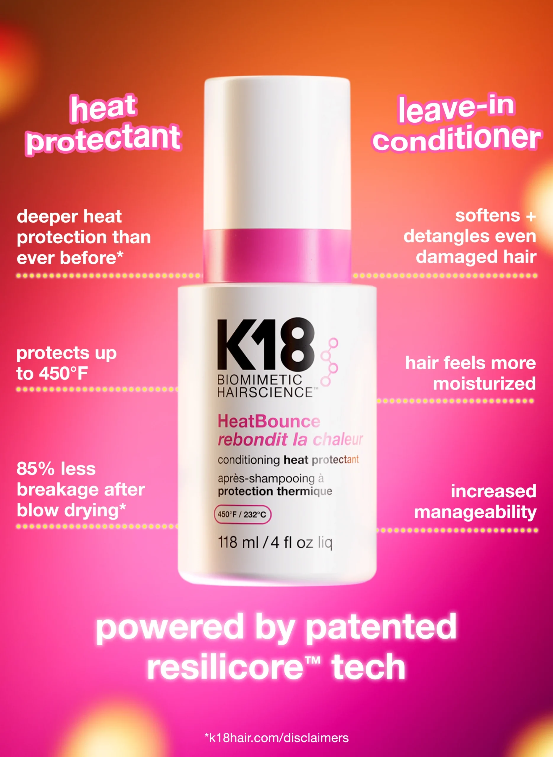 Alternative view of HeatBounce conditioning heat protectant 4oz