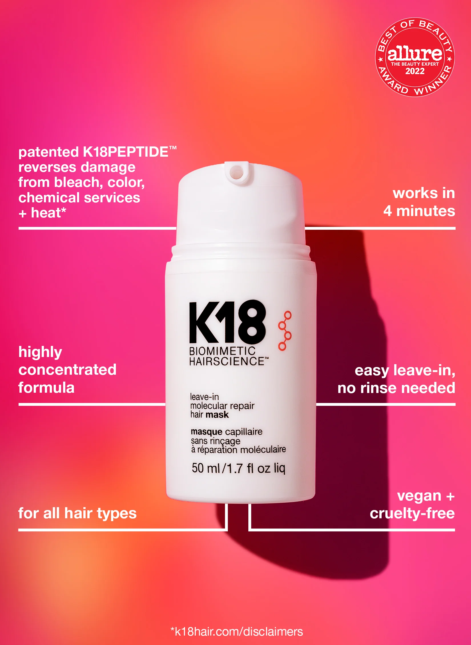 Alternative view of Mini Leave-In Molecular Repair Hair Mask 15 mL