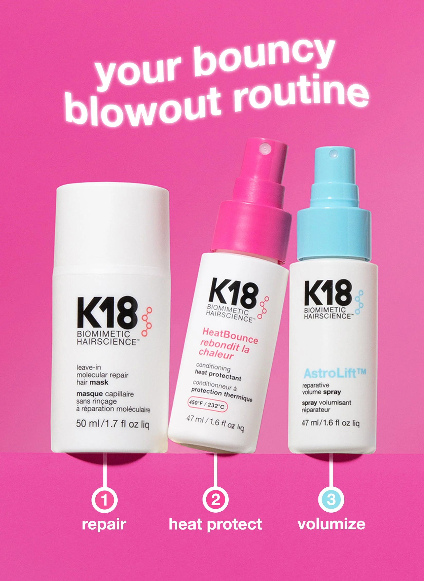 Alternative view of salon blowout at home